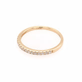 14 Karat Yellow Gold Diamond Wedding Band